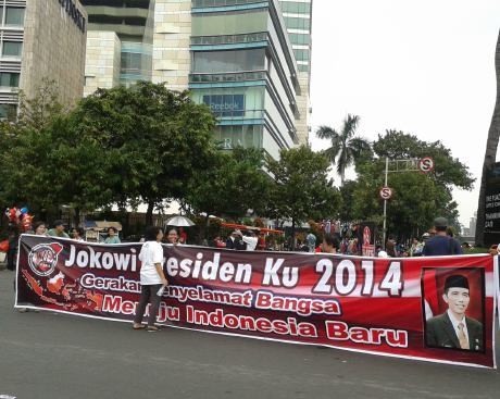 Massa \Jokowi Presidenku 2014\ Aksi di Bundaran HI Massa \Jokowi Presidenku 2014\ Aksi di Bundaran HI