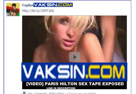 Video vulgar Paris Hilton yang dijadikan umpan di Facebook (vaksincom) Video vulgar Paris Hilton yang dijadikan umpan di Facebook (vaksincom)