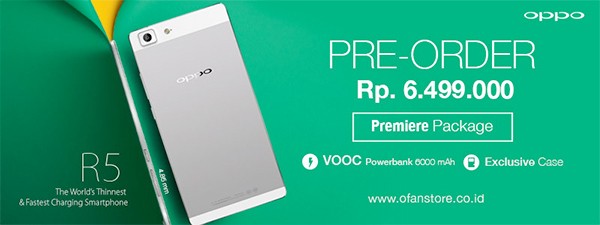 OPPO membuka sesi pre-order R5 OPPO membuka sesi pre-order R5
