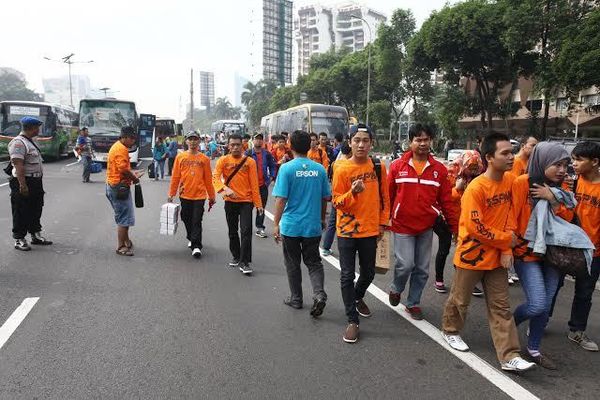 Penampakan Kecelakaan 4 Bus Buruh yang akan Rayakan May 