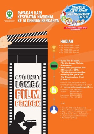 Yuk, Ikut Lomba Film Pendek Bertema Kesehatan! Yuk, Ikut Lomba Film Pendek Bertema Kesehatan!
