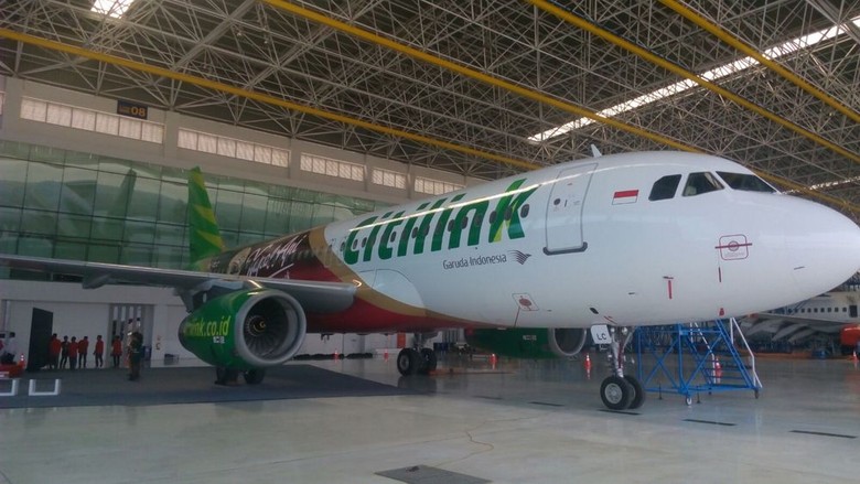 Logo Kapal Api Menempel di Badan Airbus 320 Citilink