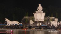 Permulaan atraksi air mancur Permulaan atraksi air mancur