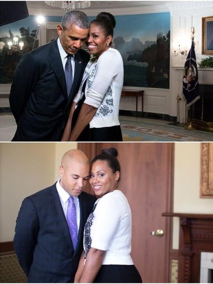 Pose-pose Kreatif Pasangan yang Tiru Foto Michelle dan Barack Obama Pose-pose Kreatif Pasangan yang Tiru Foto Michelle dan Barack Obama